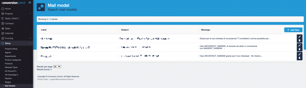 Setup-Mail-Models-ConversionControl-massimizzazione-fatturato